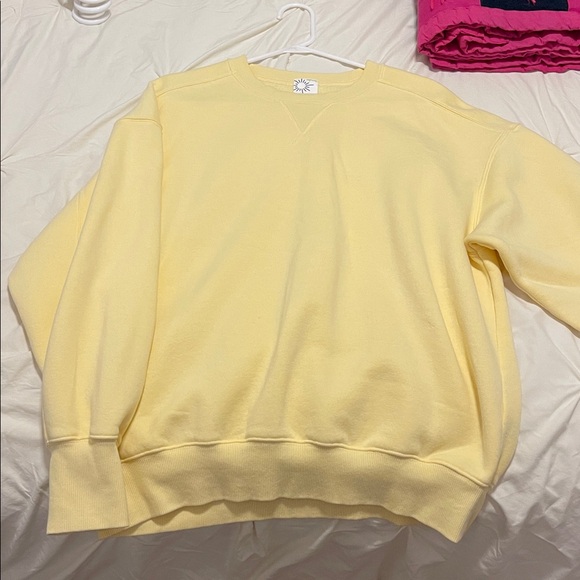 aerie Tops - OFFLINE by aerie Butter Yellow Cloud Fleece Oversized Crewneck Sweatshirt